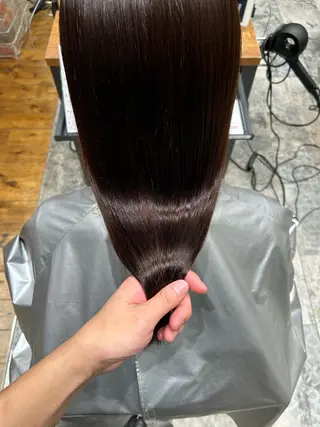 セミロング カラー パーマ 新宿✨顔周りカット 韓国ヘア/坂本亜裟海のヘアスタイル