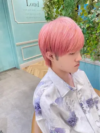 カラー メンズ 縮毛矯正 髪質改善 韓国風レイヤー 吉田のヘアスタイル