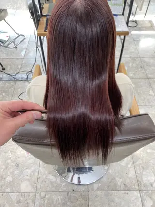 ロング ハイライト&曲がる 縮毛矯正特化 玉置のヘアスタイル