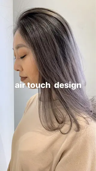 セミロング カラー ヘアアレンジ シアーベージュニスト 🥣大石亜里紗のヘアスタイル