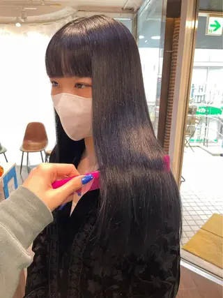 ロング ボブ/暖色カラー コウボヒカルのヘアスタイル
