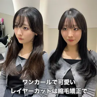 セミロング カラー 🩷韓国ヘア/ヨシン モリ🩷Maikaのヘアスタイル
