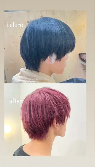 ショート カラー メンズ 小田 勇斗のヘアスタイル