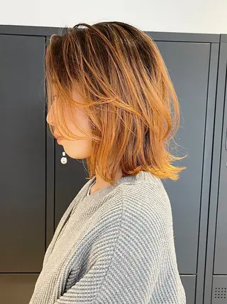 ミディアム ショートヘア💫 ハイトーン西田拓馬のヘアスタイル