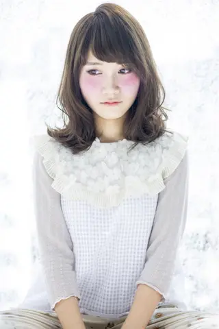 ミディアム セミロング ロング カラー Re:ta Hair 飯田淳平のヘアスタイル