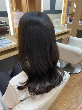 セミロング 韓国ヘア sasugaのヘアスタイル