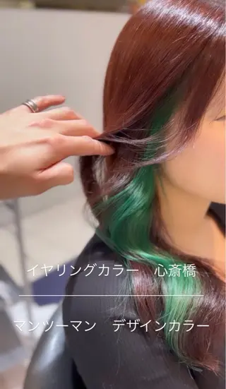 ミディアム カラー 👑松山ストレート/ メンズヘア/龍仁👑のヘアスタイル