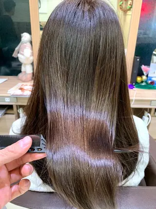 セミロング パーマ 縮毛矯正/髪質改善 /韓国風　山川春輝のヘアスタイル