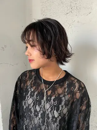 ショート パーマ パーマ/ボブ/ ヘルシーカラー/風花のヘアスタイル
