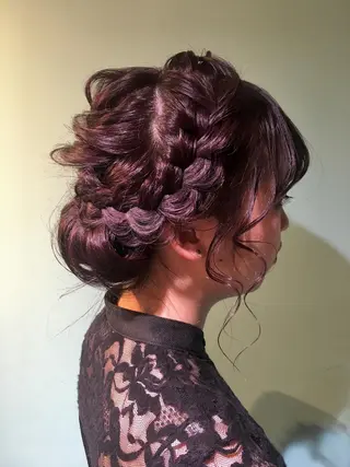 セミロング ヘアアレンジ さかい なつみのヘアスタイル