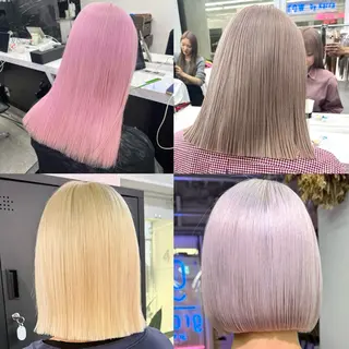 ミディアム カラー 渋谷🎨ハイトーン× エクステ🎨レンのヘアスタイル