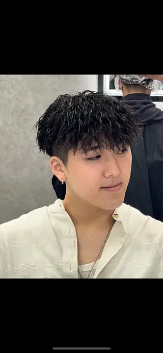 ショート パーマ ヘアアレンジ メンズ 【札幌メンズ特化】 🔥RIKU🔥のヘアスタイル