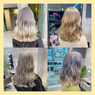 ミディアム 💛ムラ修正ブリーチ 💛YUUのヘアスタイル