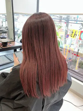 セミロング カラー 💎エクステ専門店 BIZE梅田🇰🇷のヘアスタイル