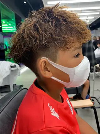 パーマ メンズ キッズ 平野 優奈のヘアスタイル