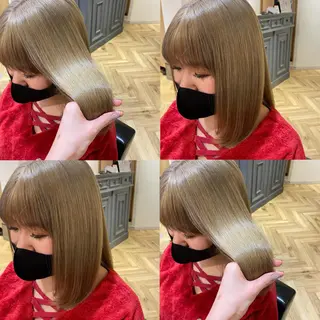 ミディアム カラー 艶カラー/韓国顔周り 🎀mamiのヘアスタイル