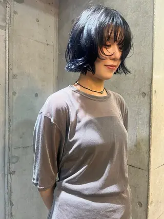 ショート カラー ハイトーン/顔まわり レイヤー/YUKAのヘアスタイル