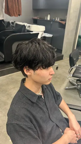 パーマ メンズ 藤平海音/fifth PARKのヘアスタイル