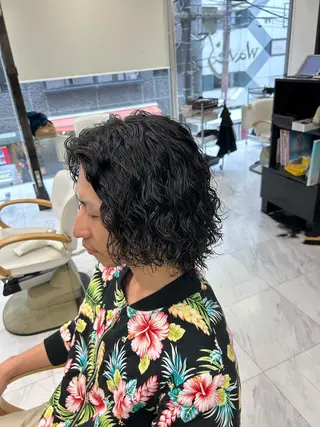 ミディアム パーマ メンズ メンズパーマ 💈後閑和真💈のヘアスタイル