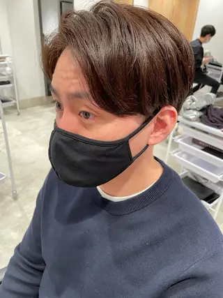 ショート カラー パーマ ヘアアレンジ メンズ パーソナルカラー合わ せたカラー🤍なつみのヘアスタイル