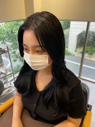 ロング カラー 韓国風/オシャレ /縮毛矯正/滝口琴未のヘアスタイル