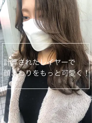 セミロング カラー パーマ GO TODAY シェアサロン 原宿本店所属・ボブ/レイヤー/ パーマ/淀川  純のヘアスタイル