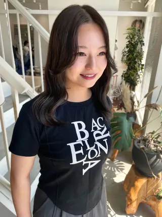 ロング カラー 林 千聖のヘアスタイル