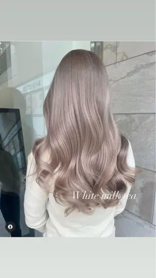 ロング カラー ✨Tiam渋谷✨ しゅけ／ハイトーンのヘアスタイル