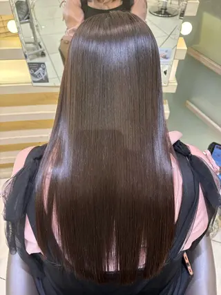 ロング 縮毛矯正/艶髪/ チホリのヘアスタイル