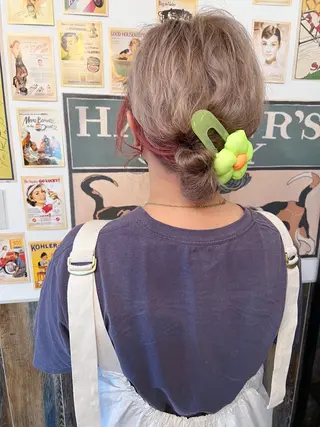 ミディアム カラー ヘアアレンジ カラーパティシエ facce🌼ikoのヘアスタイル