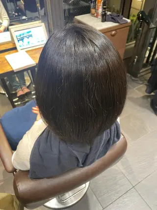 ミディアム ブリーチ＆縮毛矯正 🧸tomoki🧸のヘアスタイル