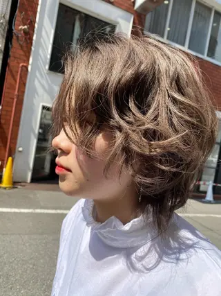 セミロング カラー 栗田 大輝のヘアスタイル