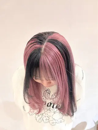 セミロング カラー あ あのヘアスタイル