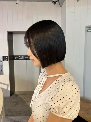 ショート ぷつっとボブ/ ブリーチ/池袋ももなのヘアスタイル