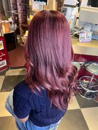 セミロング カラー 横浜ロングミディアム レイヤー/ 平林侑馬のヘアスタイル