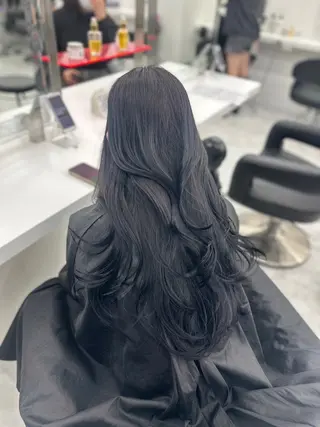 ロング カラー パーマ ヘアアレンジ メンズ キッズ ♥️韓国ヘア レイヤー♥️ゆりのヘアスタイル