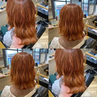 セミロング カラー 艶カラー/韓国顔周り 🎀mamiのヘアスタイル