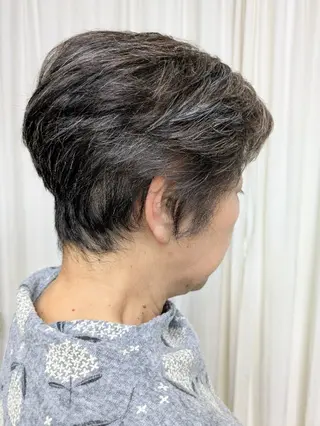 ショート 大人女性カット/ヘア セット✨️片本🌸のヘアスタイル