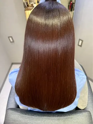 ロング カラー 髪質改善韓国コテ巻き パーマ/城井友輔のヘアスタイル