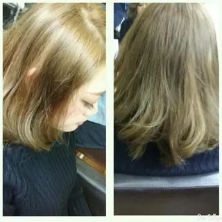 ミディアム カラー 下妻 カラーエクステ難波のヘアスタイル