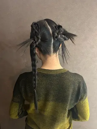 セミロング ヘアアレンジ ☕️結【suii.】 ボブ/ヘアセット☕️のヘアスタイル