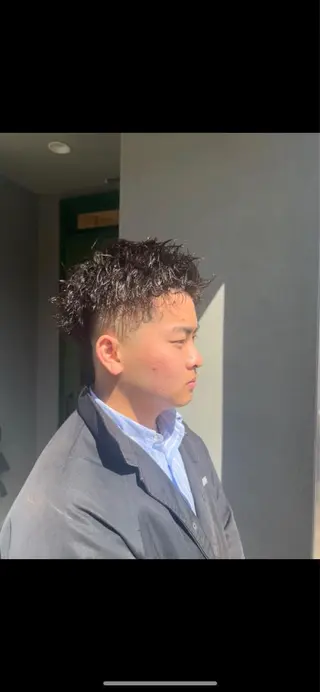 ショート パーマ メンズ SHION men's permのヘアスタイル