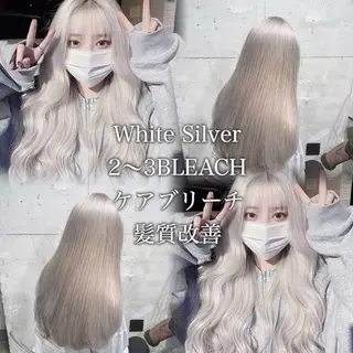 ロング カラー ハイトーンカラー 🦄レイヤーカットのヘアスタイル