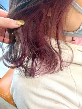 ミディアム ダブルカラー　/ インナーカラーMiiのヘアスタイル