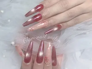 ネイル エツメ💅 長さだし🎀デザインのネイルデザイン
