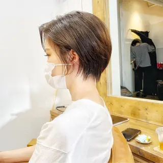 ショート カラー newline銀座所属・👑銀座ショート/ 絶壁補正/金子涼👑のヘアスタイル
