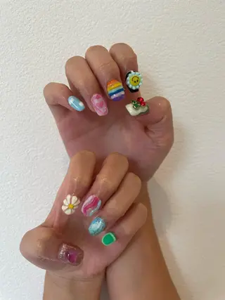 ネイル 束感まつ毛/ネイル/ LED♥KIRARAのマツエク・マツパデザイン