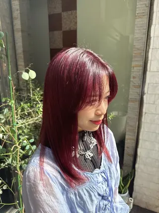 ミディアム カラー EARTH 山﨑龍馬のヘアスタイル