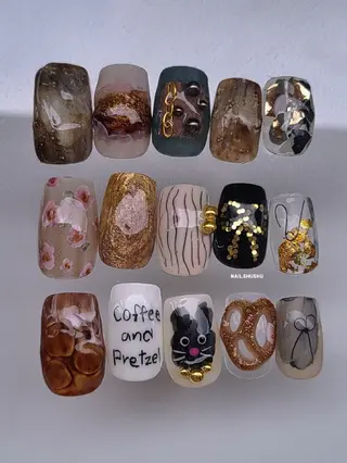 ネイル 3dパーツ/流行り 👧shushu❤️のネイルデザイン