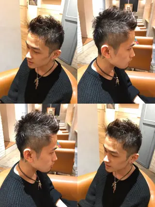 ショート カラー パーマ ヘアアレンジ メンズ 🔥メンズパーマ特 化🔥渡辺一翔🔥のヘアスタイル